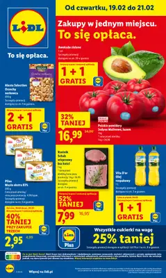 Lidl - gazetka promocyjna Oferta od czwartku od czwartku 19.02 do soboty 21.02