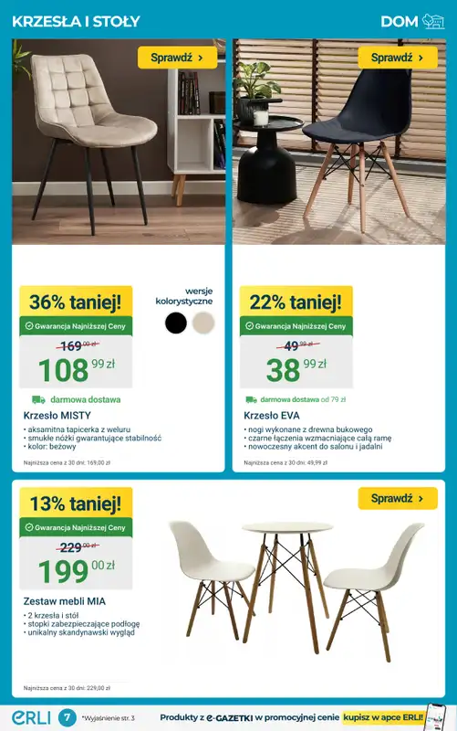 ERLI - gazetka promocyjna Mega rabaty do Twojego domu – meble, wyposażenie i elektronika taniej! od środy 18.02 do niedzieli 22.02 - strona 7