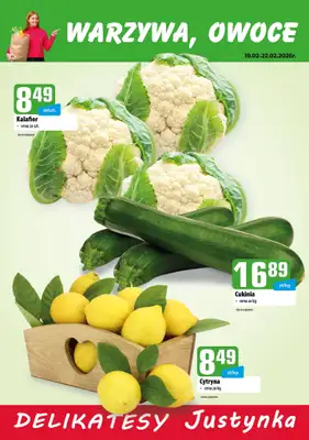 Delikatesy Justynka - gazetka promocyjna Plakaty promocyjne od czwartku 19.02 do niedzieli 22.02