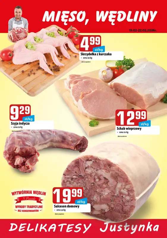Delikatesy Justynka - gazetka promocyjna Plakaty promocyjne od czwartku 19.02 do niedzieli 22.02 - strona 2