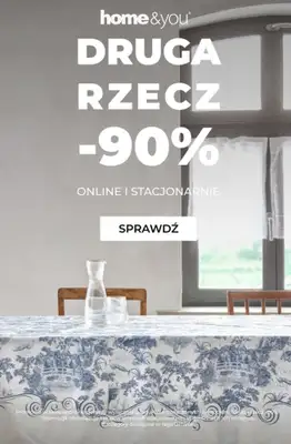 home&you - gazetka promocyjna Druga rzecz -90% od czwartku 19.02 do wtorku 24.02