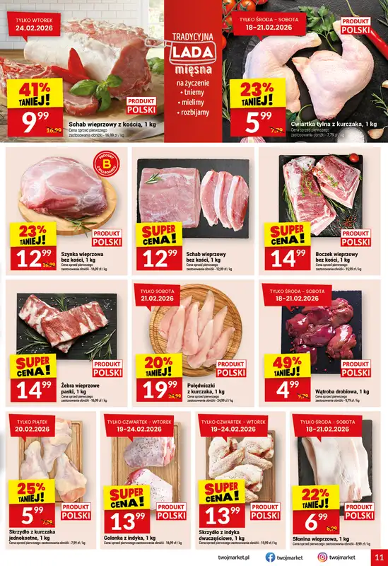Twój Market - gazetka promocyjna Gazetka od środy 18.02 do wtorku 24.02 - strona 11