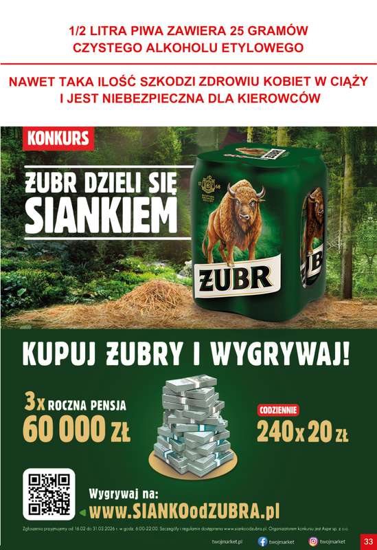 Twój Market - gazetka promocyjna Gazetka od środy 18.02 do wtorku 24.02 - strona 33