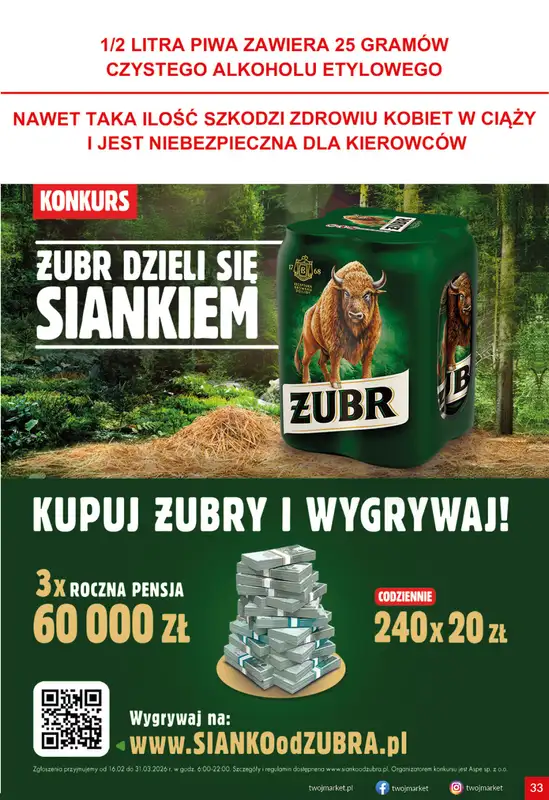 Twój Market - gazetka promocyjna Gazetka od środy 18.02 do wtorku 24.02 - strona 33