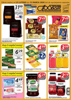 Społem - Blisko i Korzystnie - gazetka promocyjna Gazetka PSS Poznań od poniedziałku 23.02 do niedzieli 15.03