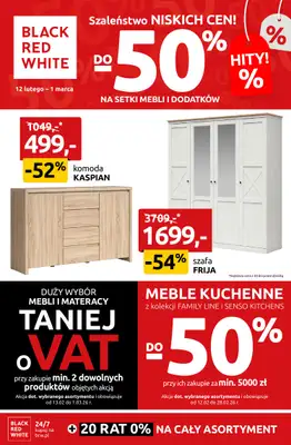 Black Red White - gazetka promocyjna Szaleństwo Niskich Cen do -50% od czwartku 19.02 do niedzieli 01.03