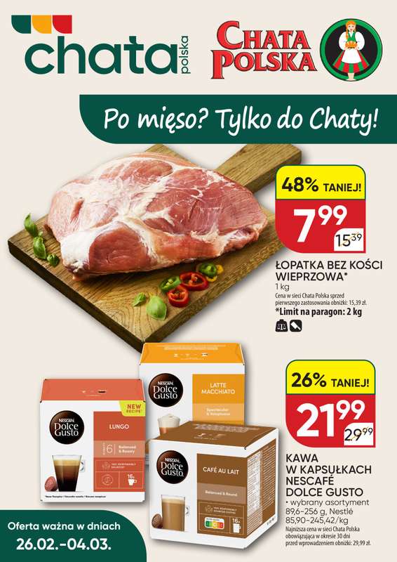 Chata Polska - gazetka promocyjna Plakat promocyjny  do środy 04.03