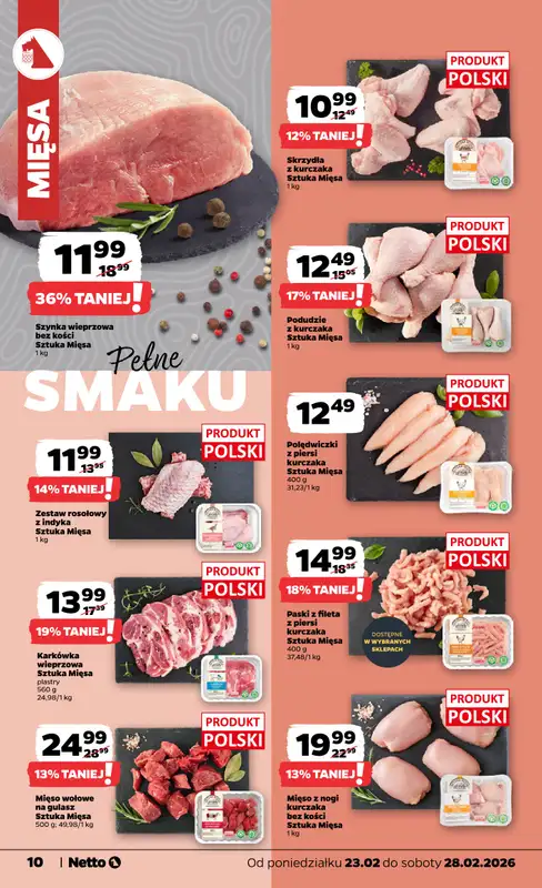 Netto - gazetka promocyjna Gazetka od poniedziałku 23.02 do soboty 28.02 - strona 10