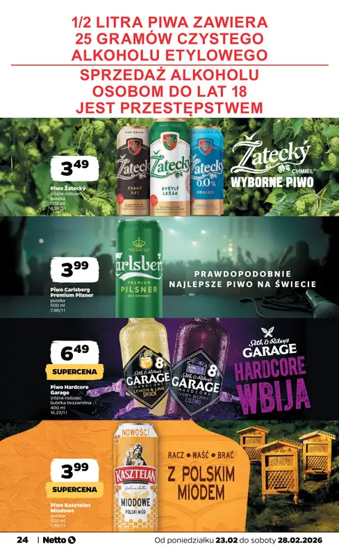 Netto - gazetka promocyjna Gazetka od poniedziałku 23.02 do soboty 28.02 - strona 24