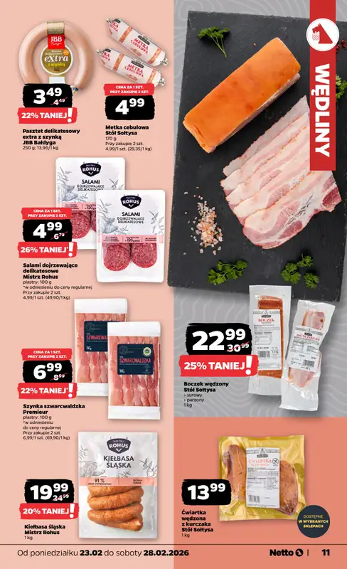 Netto - gazetka promocyjna Gazetka od poniedziałku 23.02 do soboty 28.02 - strona 11