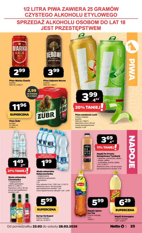 Netto - gazetka promocyjna Gazetka od poniedziałku 23.02 do soboty 28.02 - strona 25