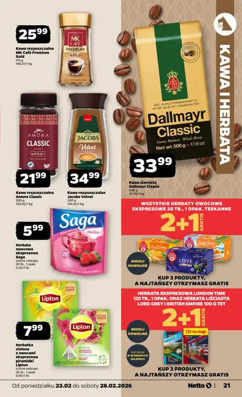 Netto - gazetka promocyjna Gazetka od poniedziałku 23.02 do soboty 28.02 - strona 21