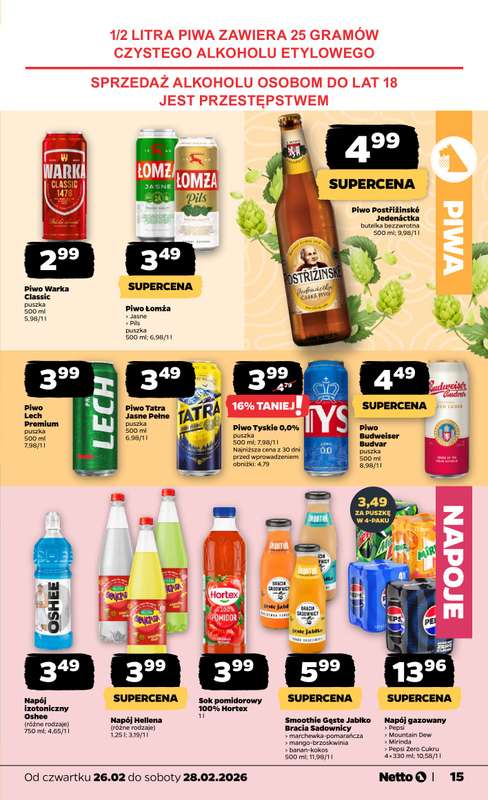 Netto - gazetka promocyjna Gazetka  do soboty 28.02 - strona 15
