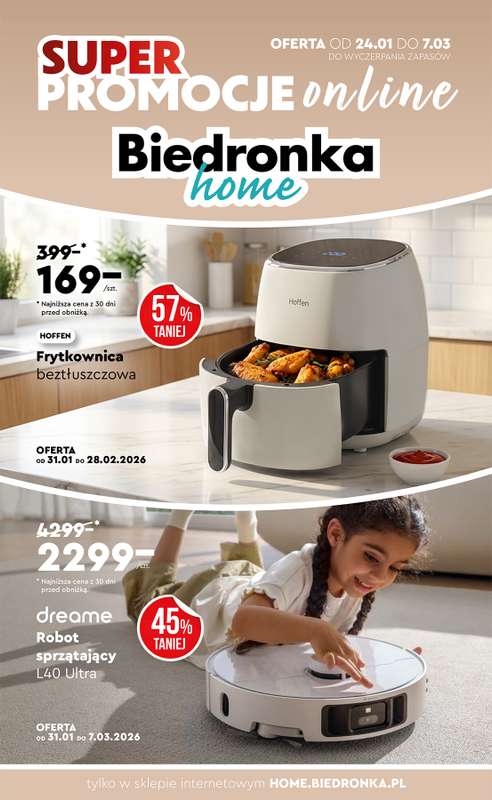 Biedronka Home - gazetka promocyjna Super promocje online  do soboty 07.03