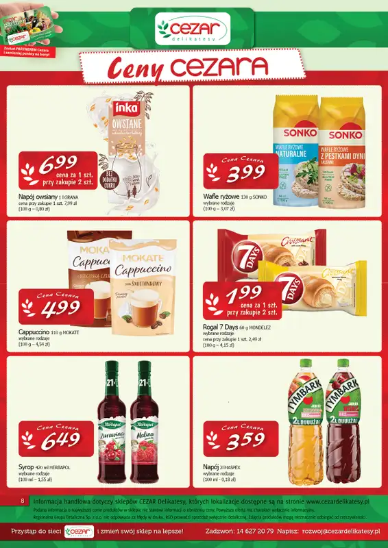 CEZAR Delikatesy - gazetka promocyjna Gazetka od czwartku 19.02 do środy 04.03 - strona 8