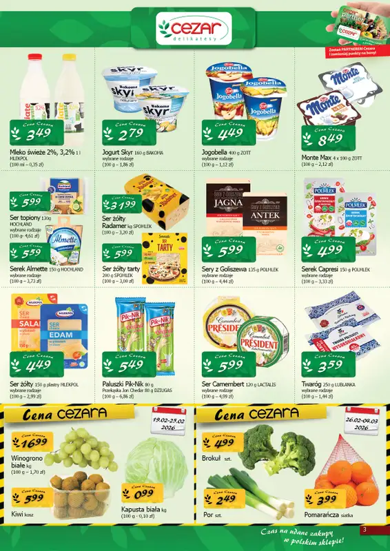 CEZAR Delikatesy - gazetka promocyjna Gazetka od czwartku 19.02 do środy 04.03 - strona 3