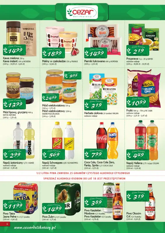 CEZAR Delikatesy - gazetka promocyjna Gazetka od czwartku 19.02 do środy 04.03 - strona 6