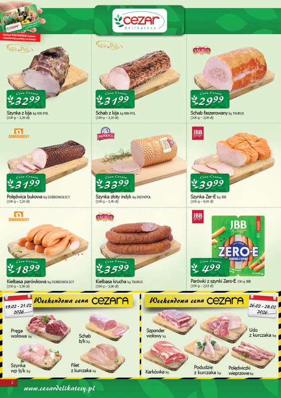 CEZAR Delikatesy - gazetka promocyjna Gazetka od czwartku 19.02 do środy 04.03 - strona 2