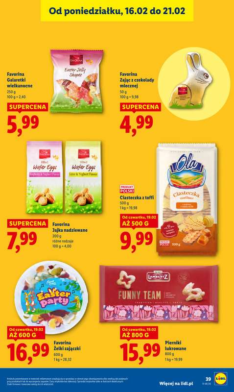Lidl - gazetka promocyjna Oferta od czwartku od czwartku 19.02 do soboty 21.02 - strona 39