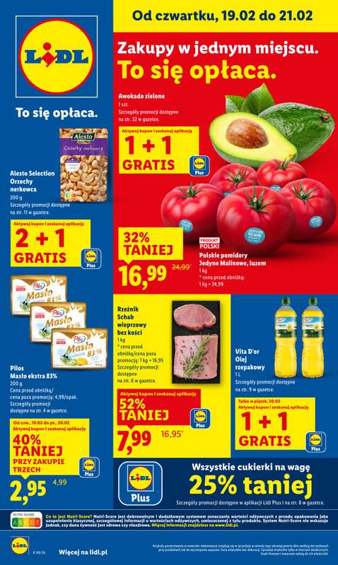 Lidl - gazetka promocyjna Oferta od czwartku od czwartku 19.02 do soboty 21.02