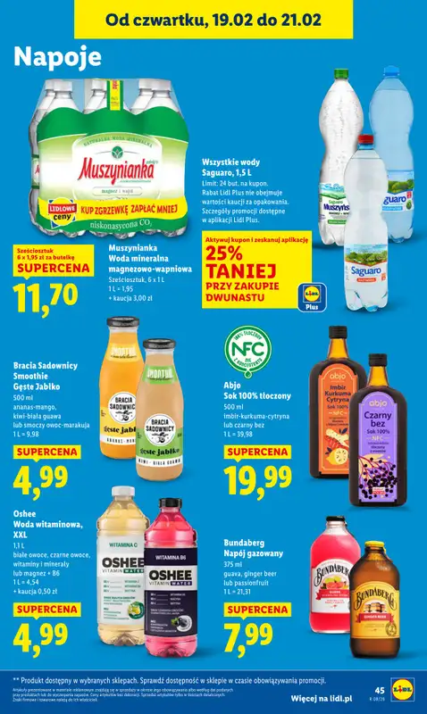 Lidl - gazetka promocyjna Oferta od czwartku od czwartku 19.02 do soboty 21.02 - strona 45