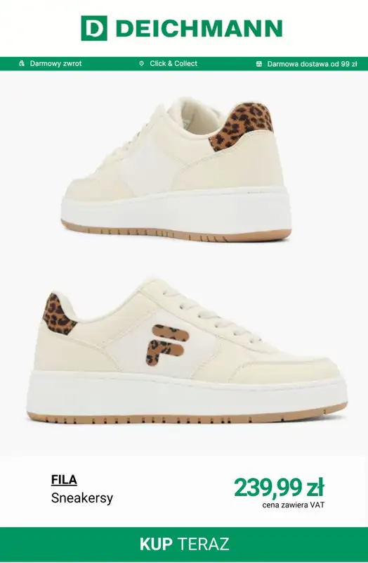 Deichmann - gazetka promocyjna Sneakersy damskie Fila od piątku 20.02  - strona 8