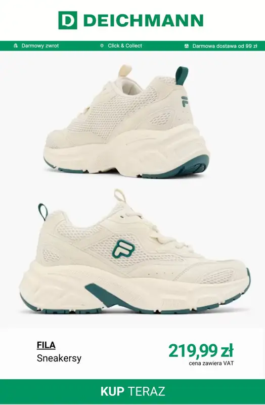 Deichmann - gazetka promocyjna Sneakersy damskie Fila od piątku 20.02  - strona 4