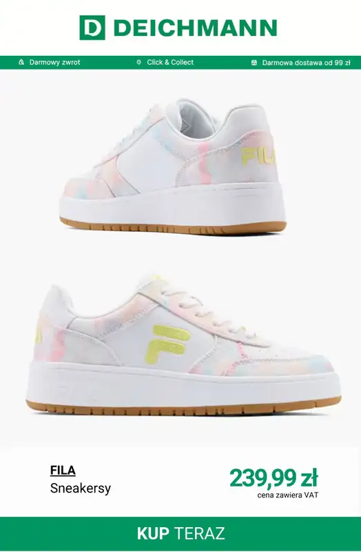 Deichmann - gazetka promocyjna Sneakersy damskie Fila od piątku 20.02  - strona 11