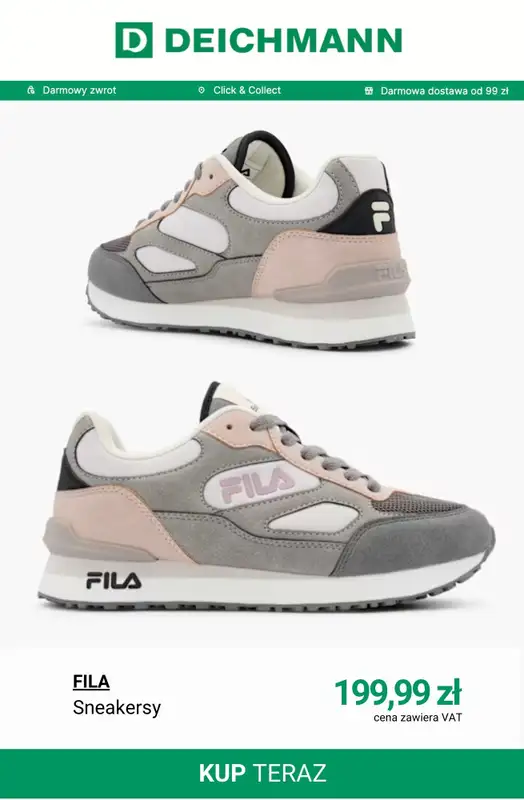 Deichmann - gazetka promocyjna Sneakersy damskie Fila od piątku 20.02  - strona 6