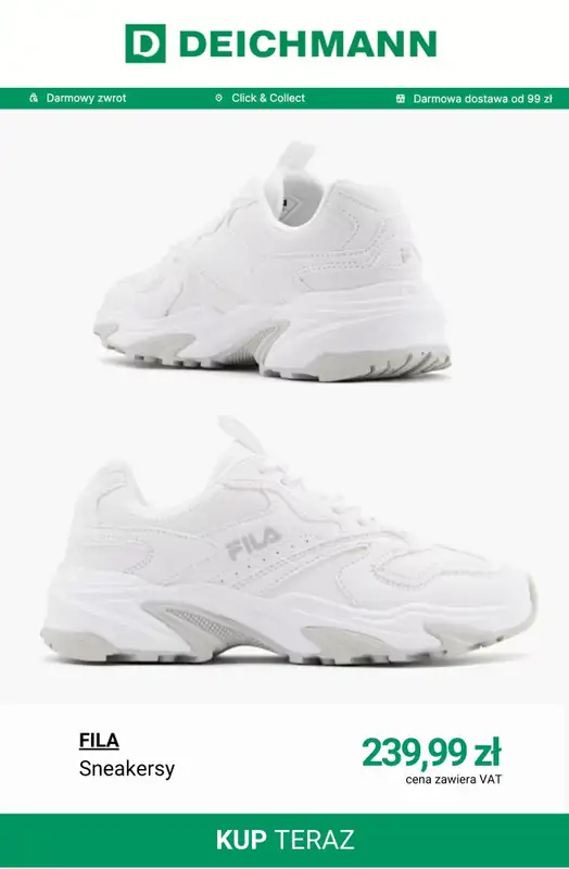 Deichmann - gazetka promocyjna Sneakersy damskie Fila od piątku 20.02  - strona 5
