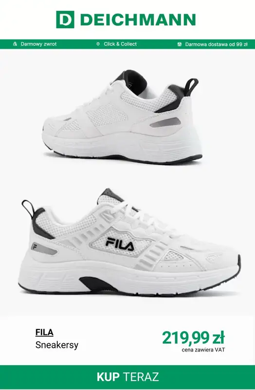 Deichmann - gazetka promocyjna Sneakersy damskie Fila od piątku 20.02  - strona 2