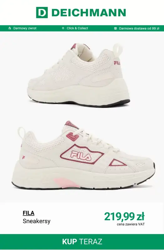 Deichmann - gazetka promocyjna Sneakersy damskie Fila od piątku 20.02  - strona 7