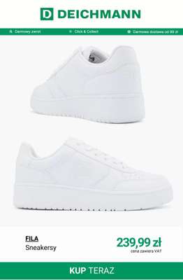 Sneakersy Fila białe