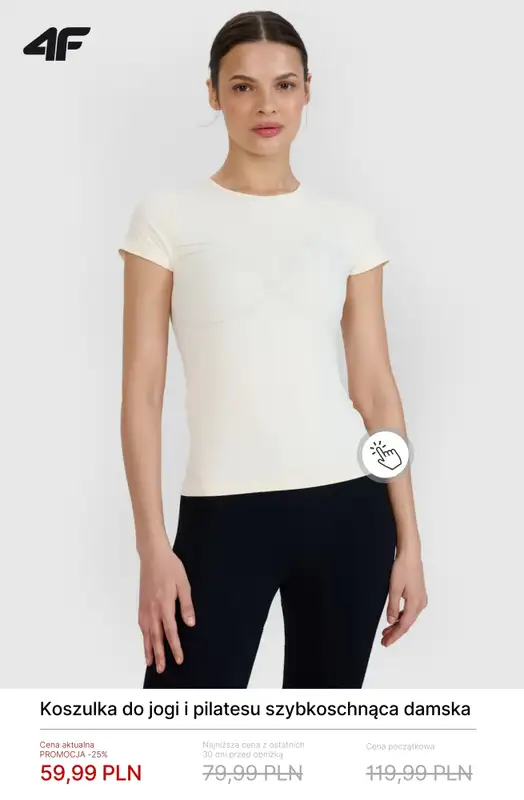 4F - gazetka promocyjna Damskie ubrania do jogi i pilatesu do -50% od soboty 21.02  - strona 11