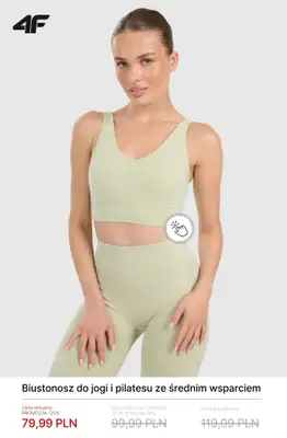 4F - gazetka promocyjna Damskie ubrania do jogi i pilatesu do -50% od soboty 21.02  - strona 13