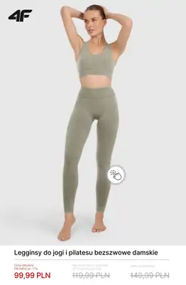 4F - gazetka promocyjna Damskie ubrania do jogi i pilatesu do -50% od soboty 21.02  - strona 2