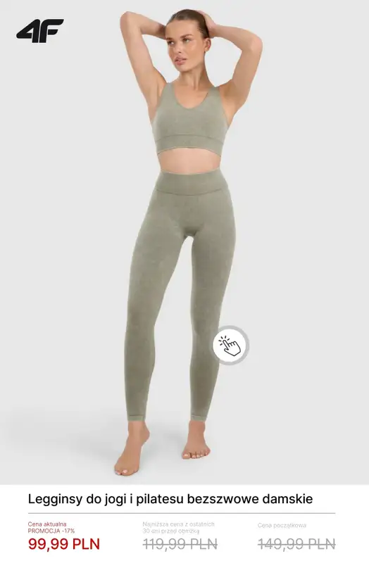 4F - gazetka promocyjna Damskie ubrania do jogi i pilatesu do -50% od soboty 21.02  - strona 2