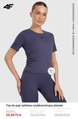 4F - gazetka promocyjna Damskie ubrania do jogi i pilatesu do -50% od soboty 21.02  - strona 5