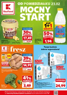 Kaufland - gazetka promocyjna Mocny Start od poniedziałku 23.02 do środy 25.02