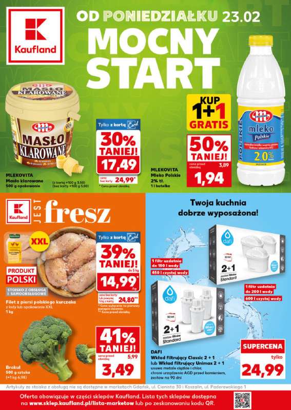 Kaufland - gazetka promocyjna Mocny Start od poniedziałku 23.02 do środy 25.02
