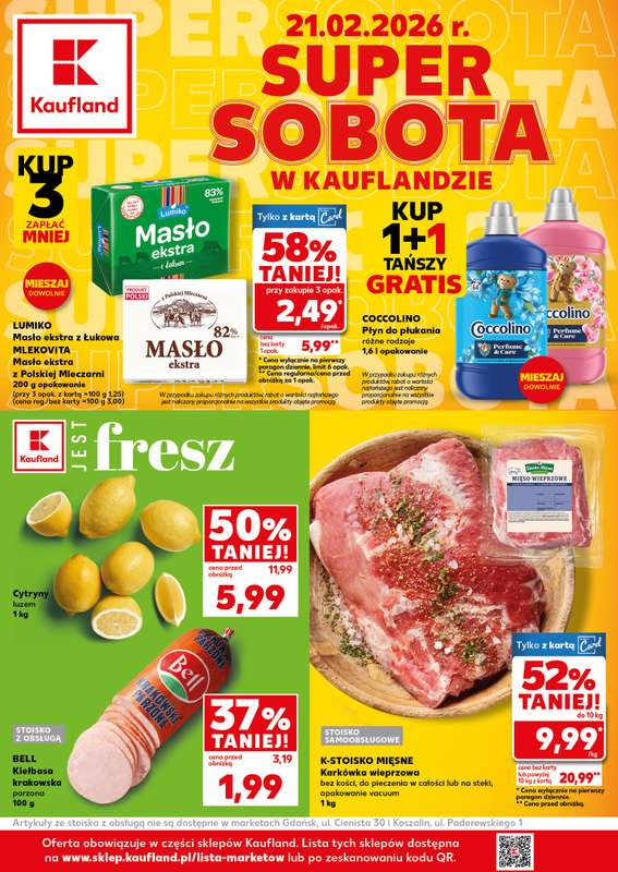 Kaufland - gazetka promocyjna Oferta Kaufland - SUPER SOBOTA od soboty 21.02 do soboty 21.02