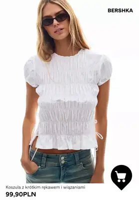 Bershka - gazetka promocyjna Koszule i bluzki damskie od niedzieli 22.02  - strona 9
