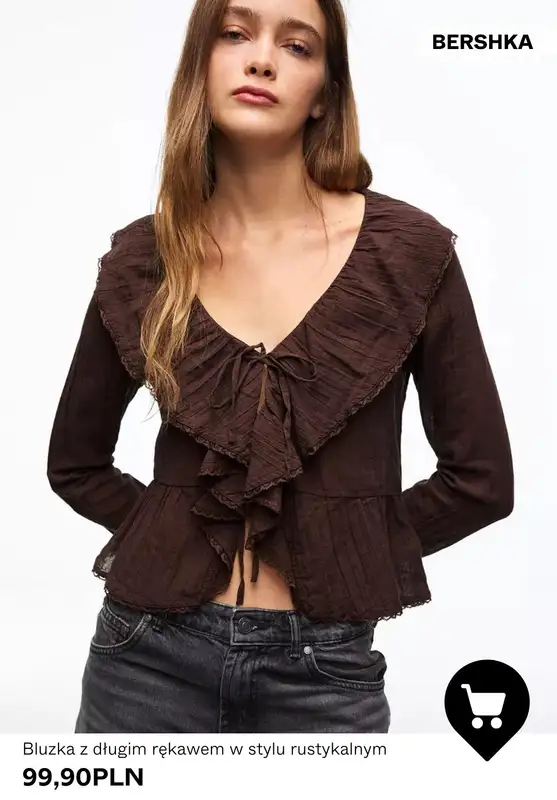 Bershka - gazetka promocyjna Koszule i bluzki damskie od niedzieli 22.02  - strona 5