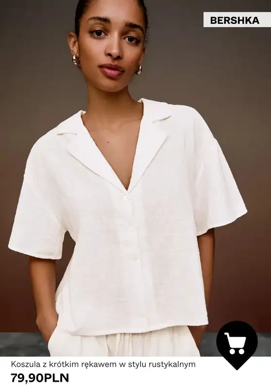 Bershka - gazetka promocyjna Koszule i bluzki damskie od niedzieli 22.02  - strona 7