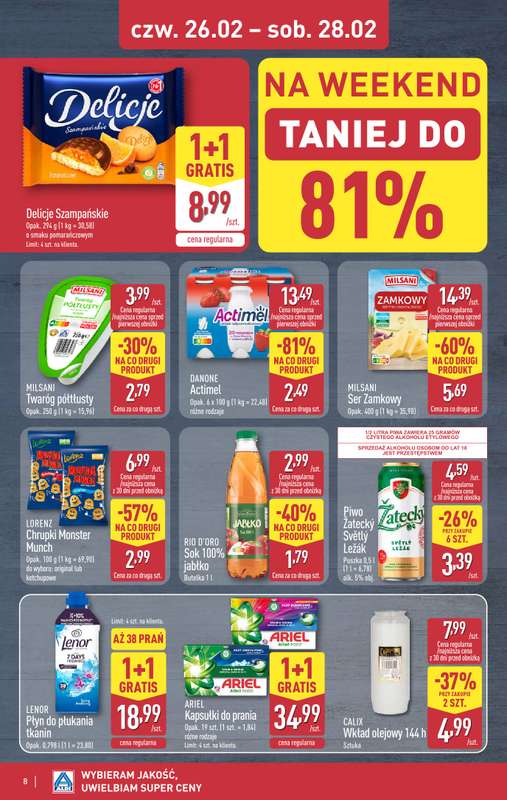Aldi - gazetka promocyjna Weekend super cen w Aldi! od czwartku 26.02 do soboty 28.02 - strona 8