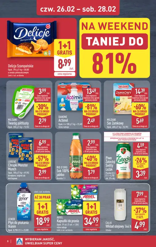 Aldi - gazetka promocyjna Weekend super cen w Aldi! od czwartku 26.02 do soboty 28.02 - strona 8