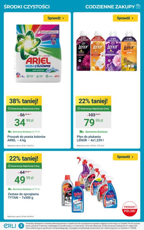 ERLI - gazetka promocyjna PORZĄDKI W DOMU? Zrób je taniej z ERLI! od poniedziałku 16.02 do niedzieli 22.02 - strona 3