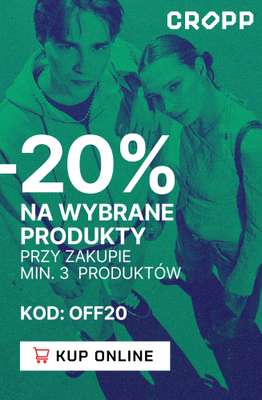 Cropp - gazetka promocyjna -20% na wybrane produkty przy zakupie 3 produktów od piątku 20.02 