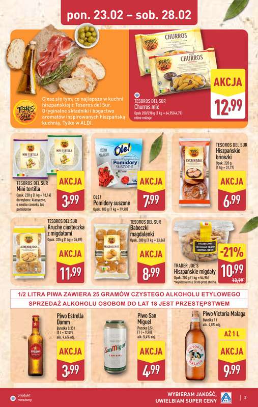 Aldi - gazetka promocyjna Podróż do Hiszpanii w super cenach Aldi! od poniedziałku 23.02 do soboty 28.02 - strona 3