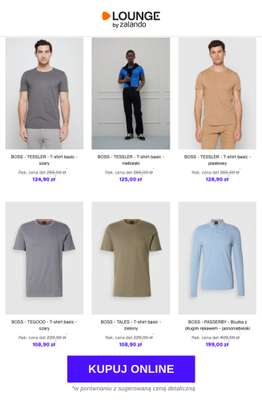 BOSS - TESSLER - T-shirt basic - szary